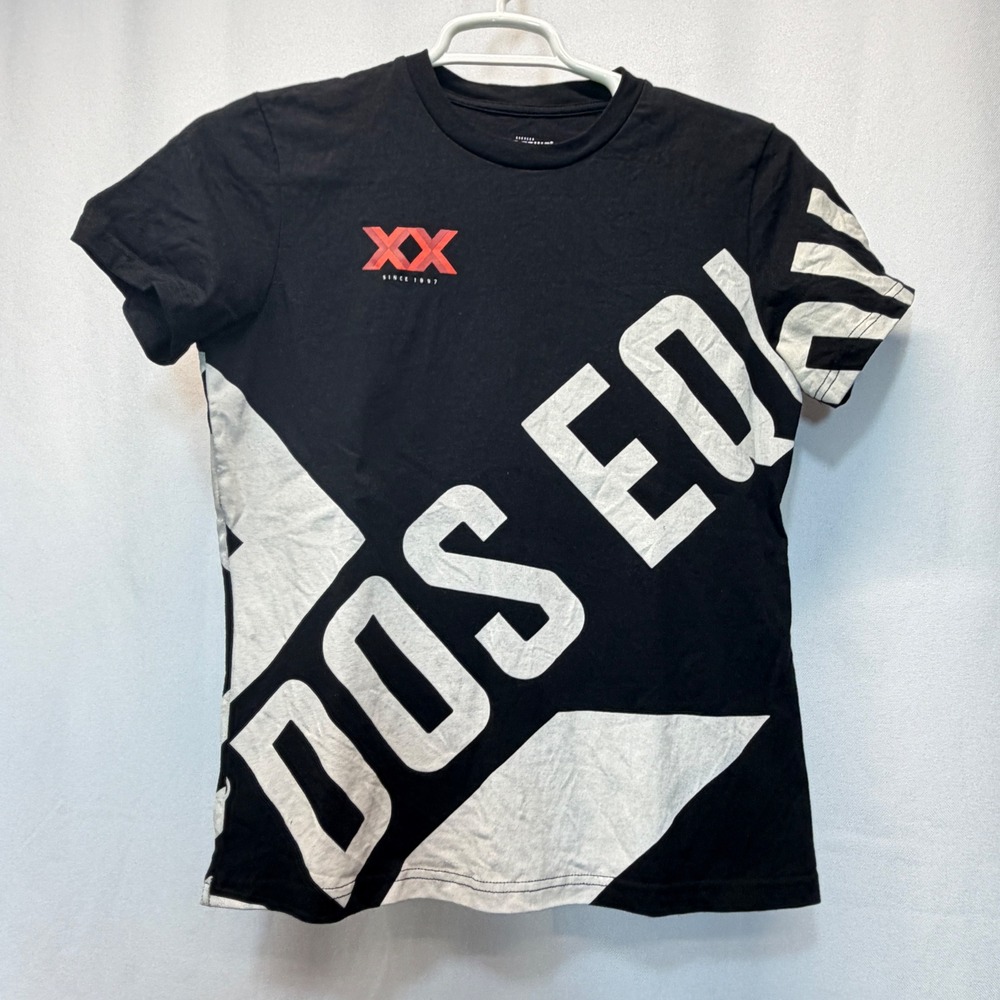Dos‎ Equis T Shirt Men Medium Black Graphic Beer Promo Short Sleeve Cotton READ